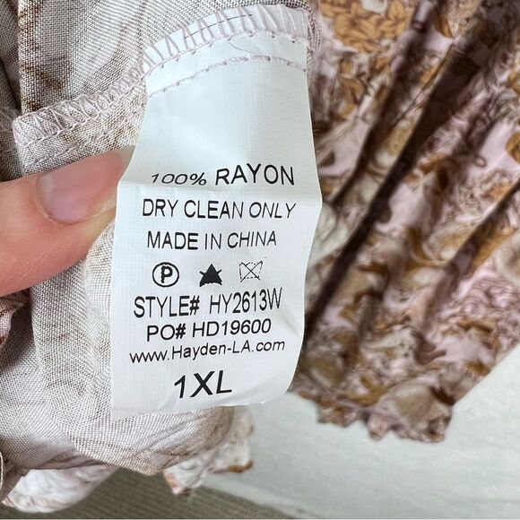 Hayden Sierra Floral Maxi Dress Sz 1X Boho Relaxed - Picture 12 of 14